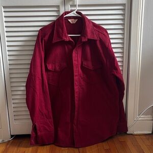 Vintage Red Button-Up Shirt